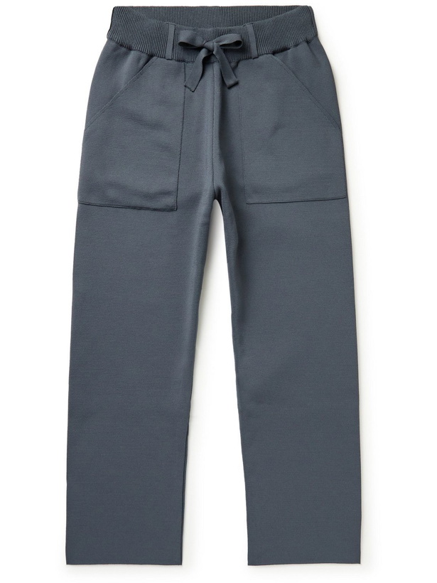 Photo: Nanushka - Max Slim-Fit Recycled Knitted Drawstring Trousers - Gray
