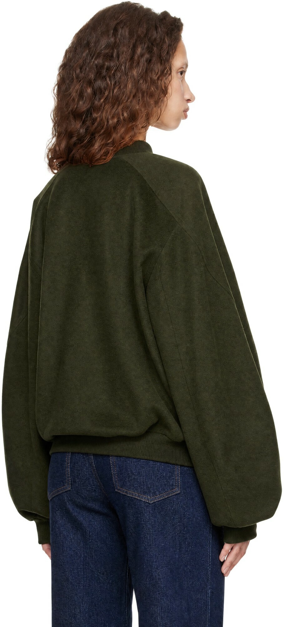 The Frankie Shop Khaki Elinor Oversized Bomber Jacket