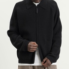 Universal Works Men's Eco Wool Zip Cardigan in Black