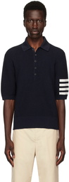 Thom Browne Navy 4-Bar Polo