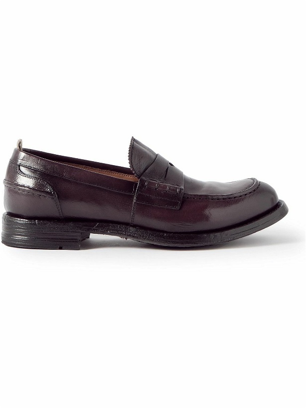 Photo: Officine Creative - Balance Leather Penny Loafers - Burgundy