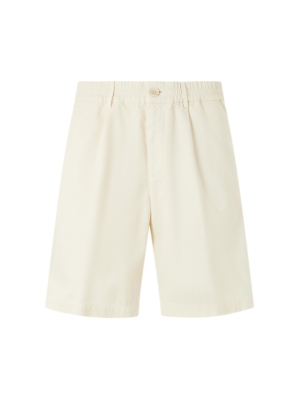 Photo: Brunello Cucinelli - Straight-Leg Cotton Bermuda Shorts - Neutrals