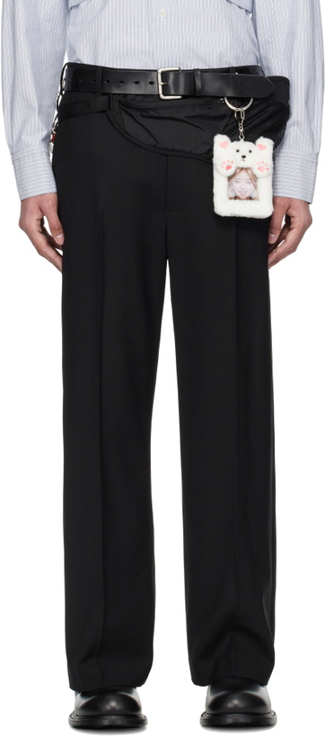Photo: doublet Black Tailored Waist Pouch Trousers