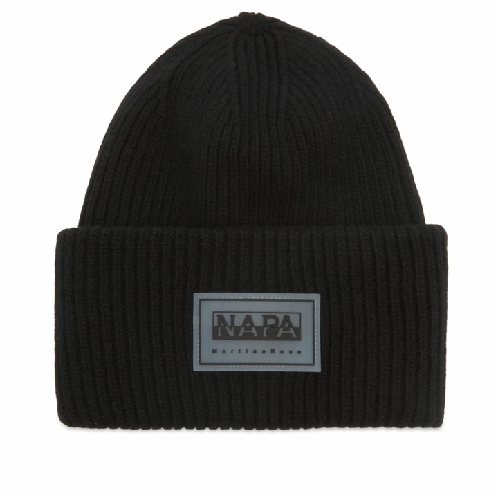 Photo: Napapijri Men's x Martine Rose Beanie in Black Beauty 