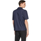 Moncler Navy Nylon Short Sleeve Shirt