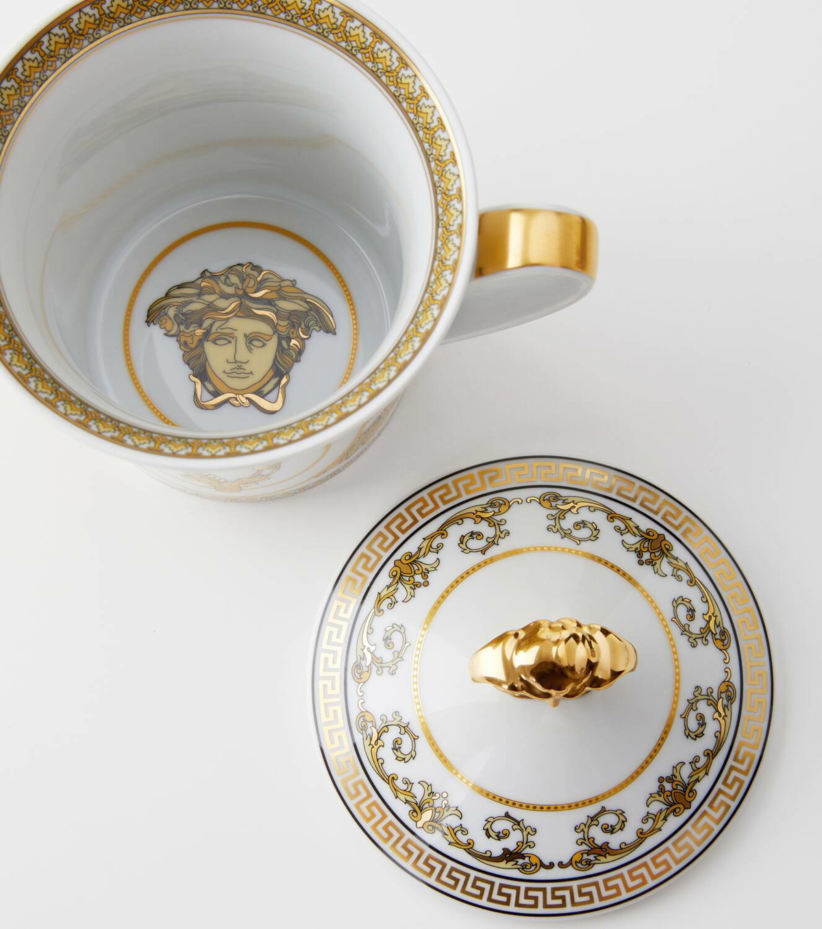 Versace Home Virtus Gala lidded mug