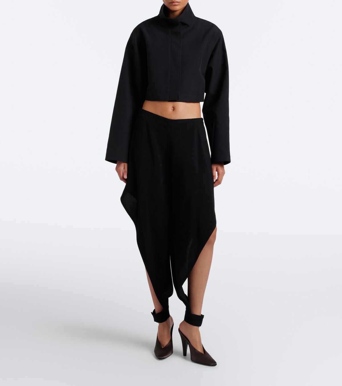 Alaïa Cropped cotton and silk jacket