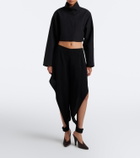 Alaïa Cropped cotton and silk jacket
