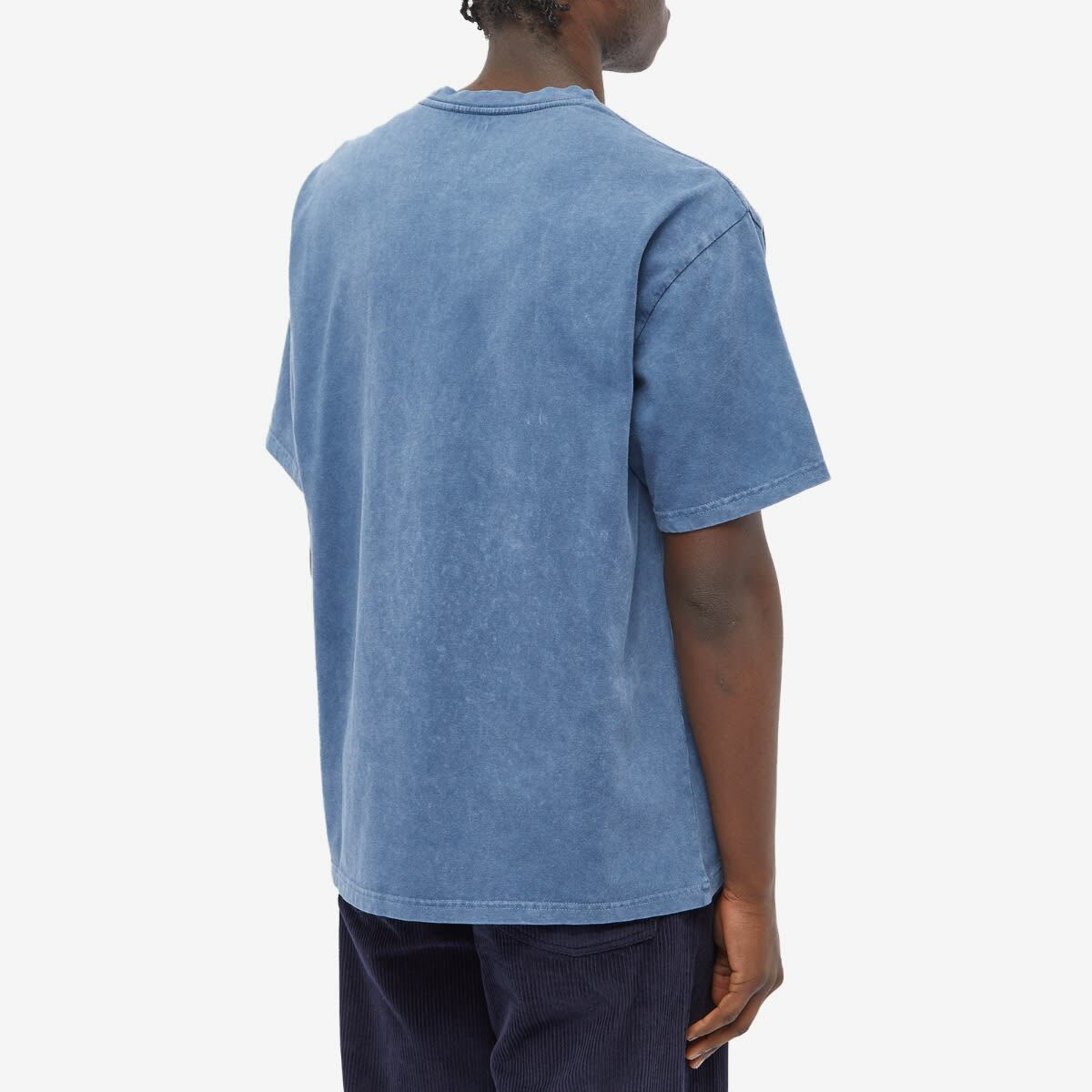 Blue Flowers Men's Heavy Wash T-Shirt in Blue Wash