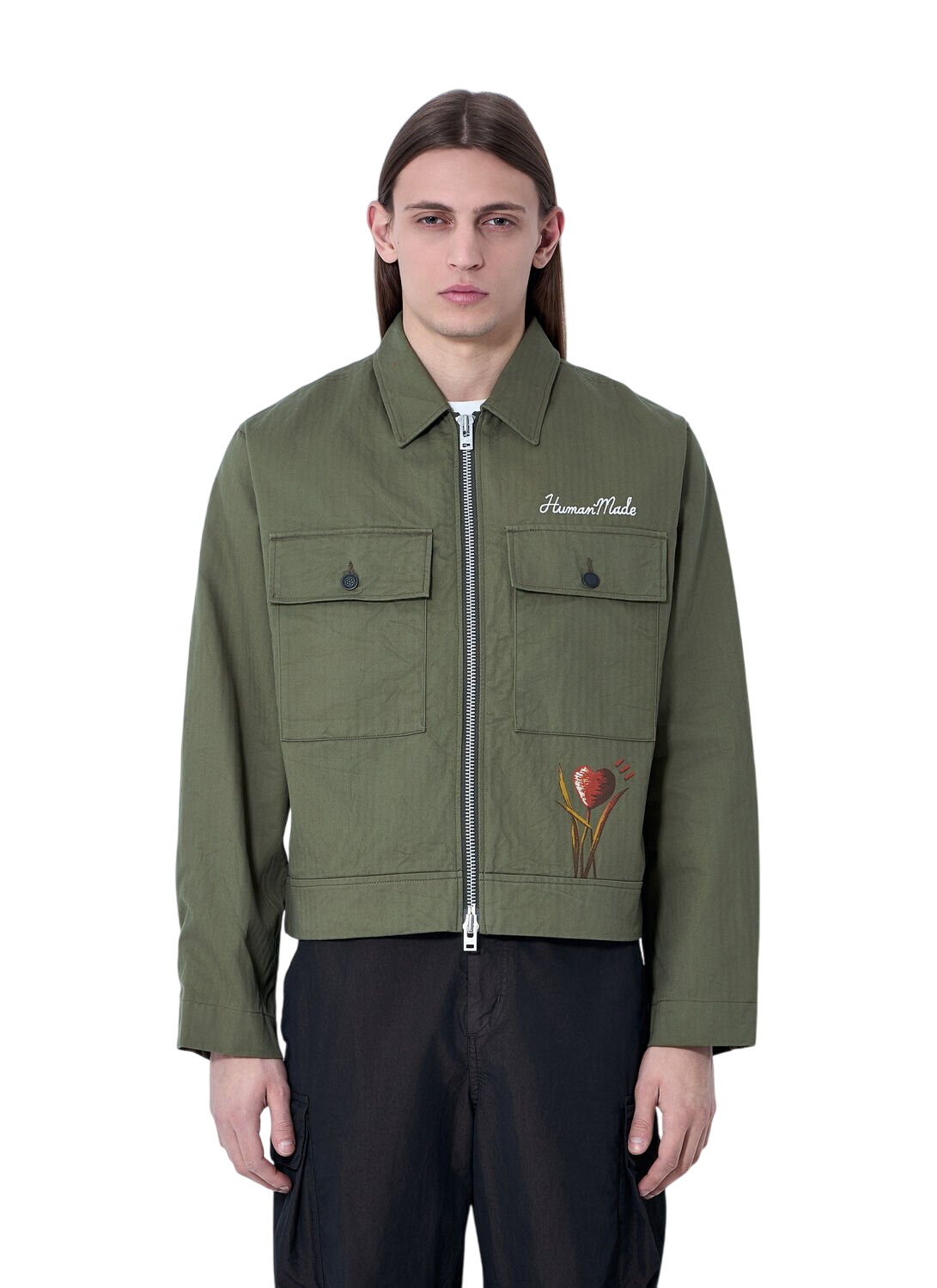 ジャケット・アウター Human Made Hickory Coverall Jacket XXL Human Made Men's Hickory Coverall Jacket in Indigo Human Made