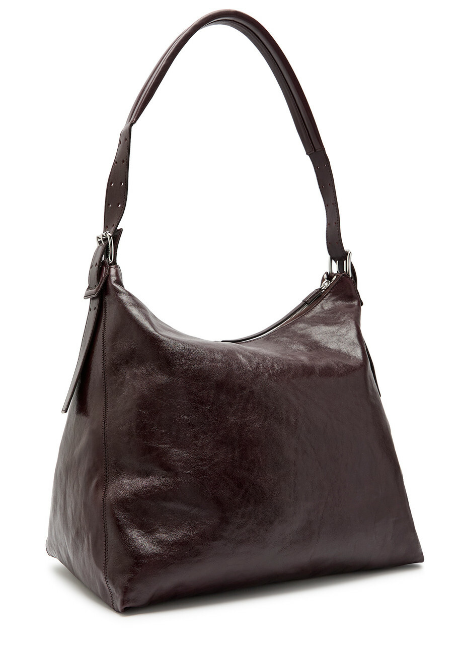 Lemaire Belted Leather Hobo bag - Dark Brown - One Size