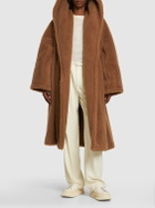 MAX MARA - Apogeo Camel & Silk Teddy Coat W/hood