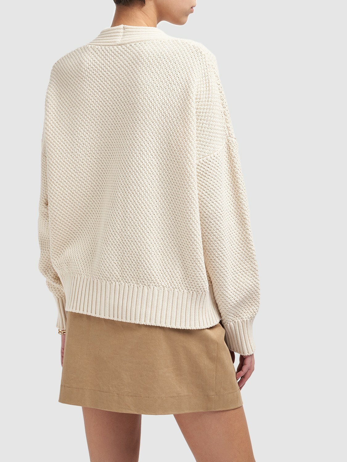 WEEKEND MAX MARA Wales Cotton Blend Knit Cardigan