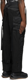 Sacai Black Cotton Canvas & Nylon Twill Cargo Pants