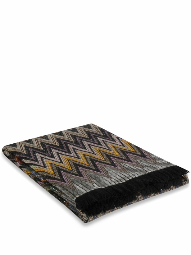 Photo: Missoni Home Grey, Black And Beige Chen Throw 140x200cm