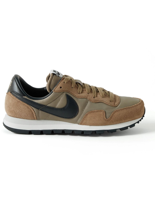 Photo: Nike - Air Pegasus 83 Premium Suede and Leather-Trimmed Mesh Sneakers - Brown