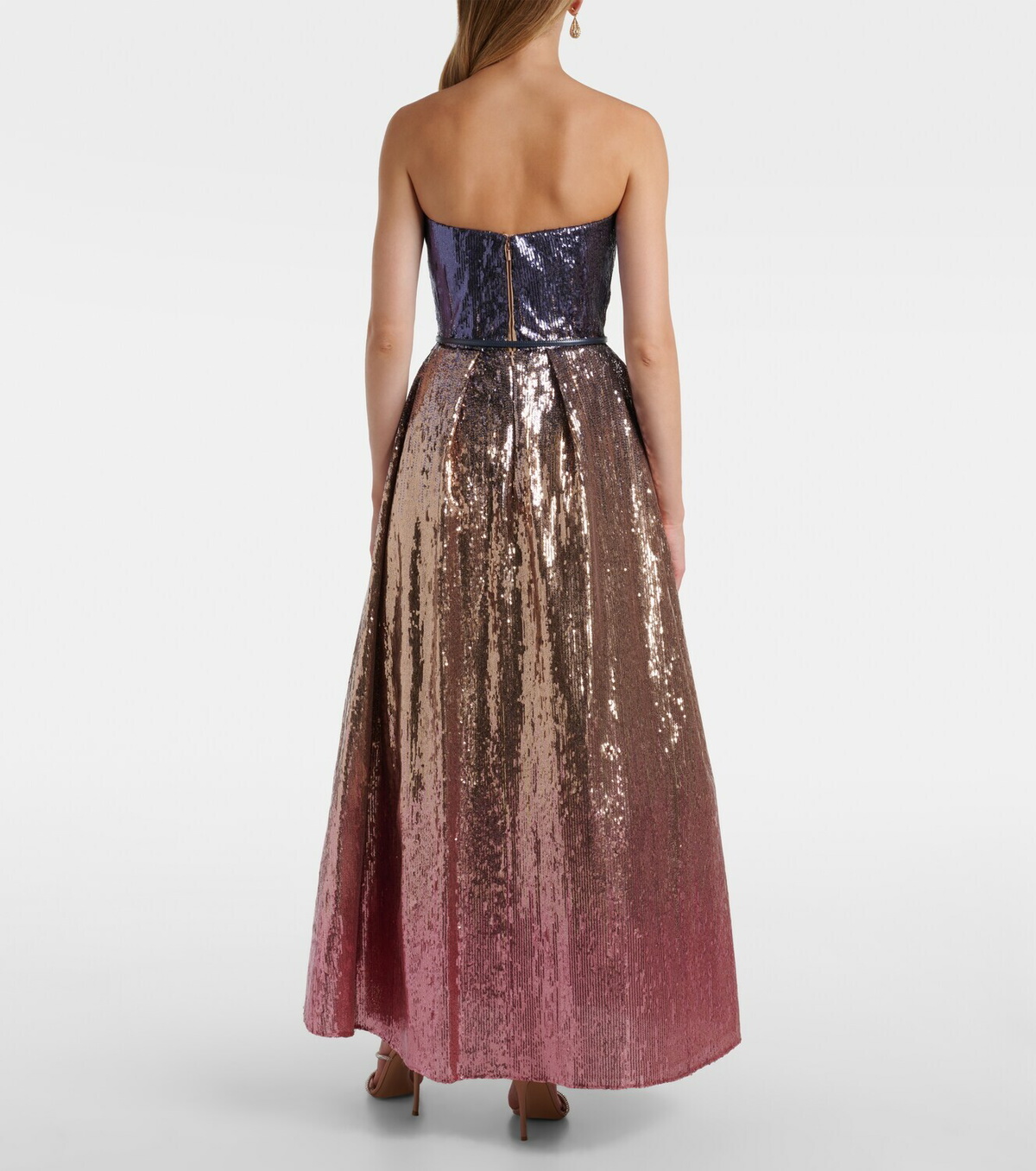 Elie Saab Ombr sequined strapless gown Elie Saab