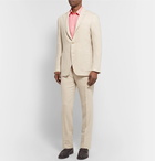 Canali - Slim-Fit Slub Linen Shirt - Coral