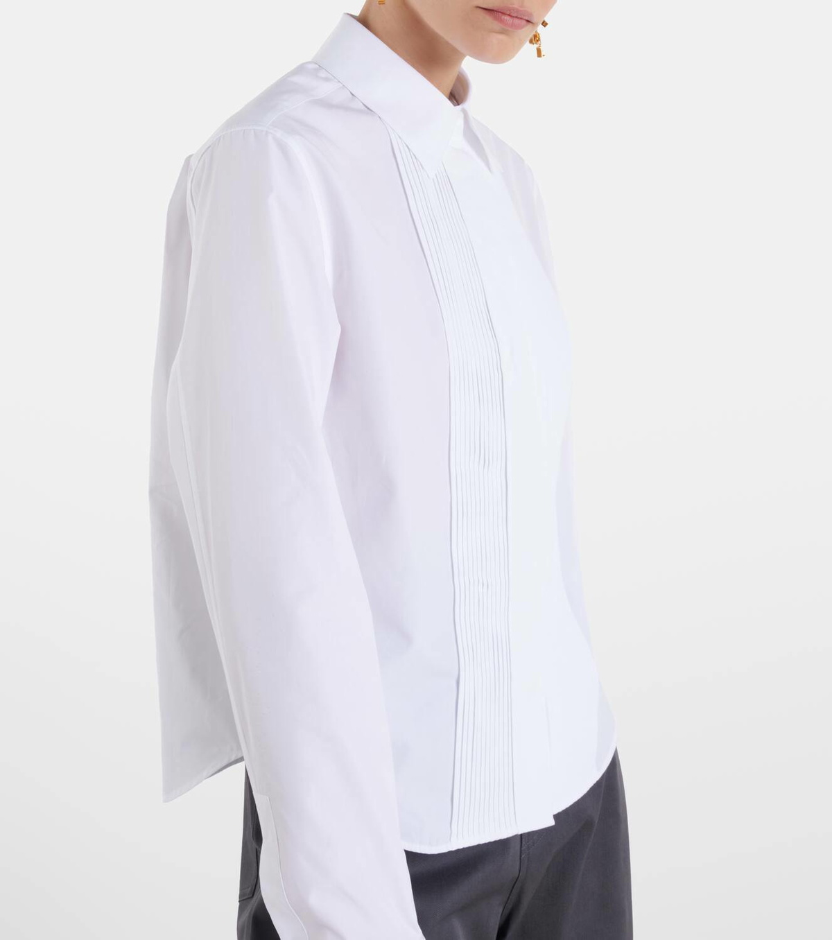 Loewe Pleated cotton blouse