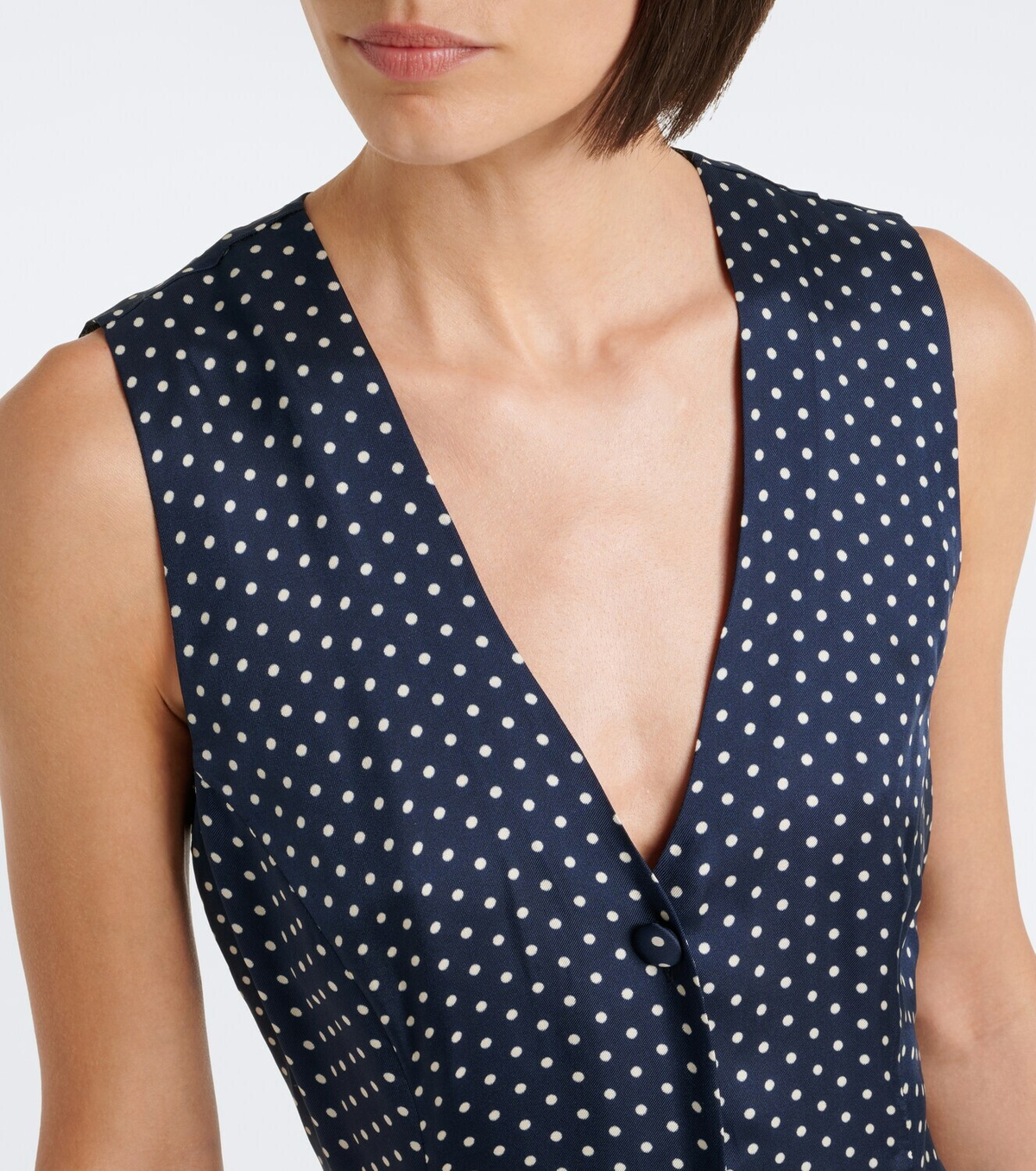 Dôen Aubrey polka dot silk-blend minidress