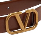 Valentino Men's V-Logo Buckle Belt in Selleria