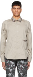 Kiko Kostadinov Taupe Torquils Pocket Shirt