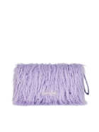 MC2 Saint Barth Lilac Furry Mildred Pochette With Saint Barth Embroidery