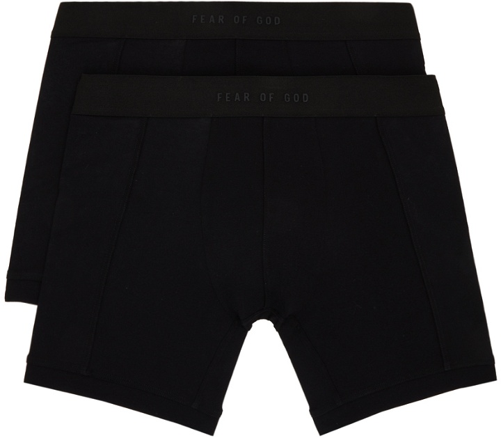 Photo: Fear of God Two-Pack Black Boxer Briefs