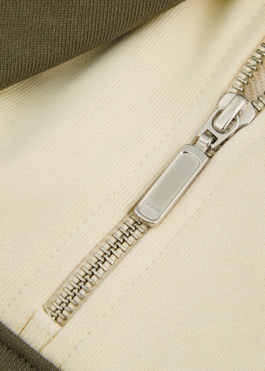 Les Deux Cory Cotton Half-zip Sweatshirt Ivory