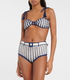 Anna Kosturova High-rise crochet cotton bikini bottoms