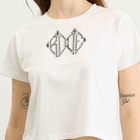 Bode Women's Diamond Monogram T-Shirt in Cream