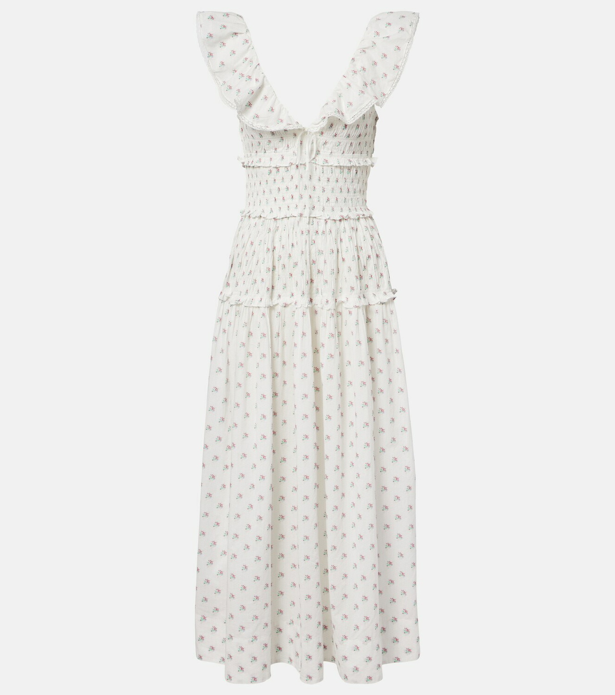 Dôen Sorina floral cotton midi dress