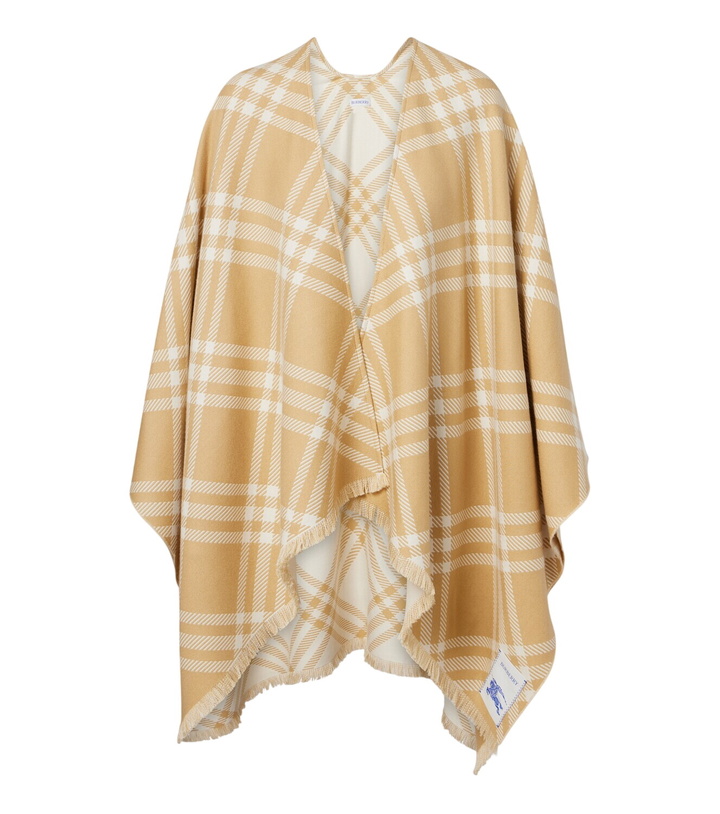 Photo: Burberry Burberry Check wool, silk, and cashmere cape