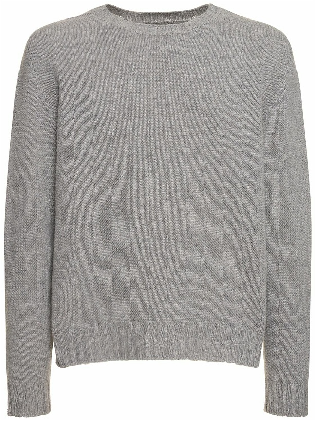 Photo: PALM ANGELS - Curved Logo Wool Blend Sweater