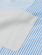 Aloye - Panelled Cotton-Poplin Shirt - Blue