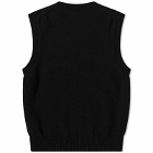 Kenzo Boke Flower Crest Knitted Vest in Black