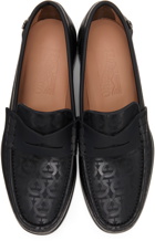 Salvatore Ferragamo Black Gancini Loafers