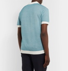 Mr P. - Knitted Cotton-Piqué Polo Shirt - Teal