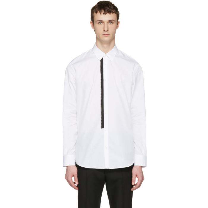 Dsquared2 White Zip Detail Shirt Dsquared2