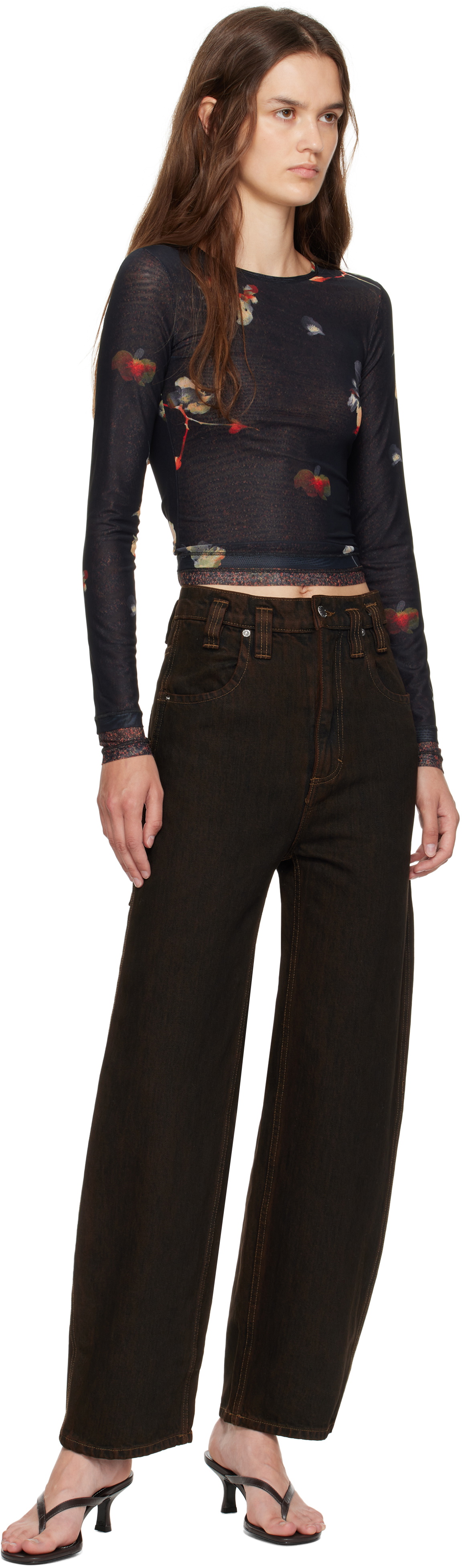Eckhaus Latta Brown Baggy Jeans