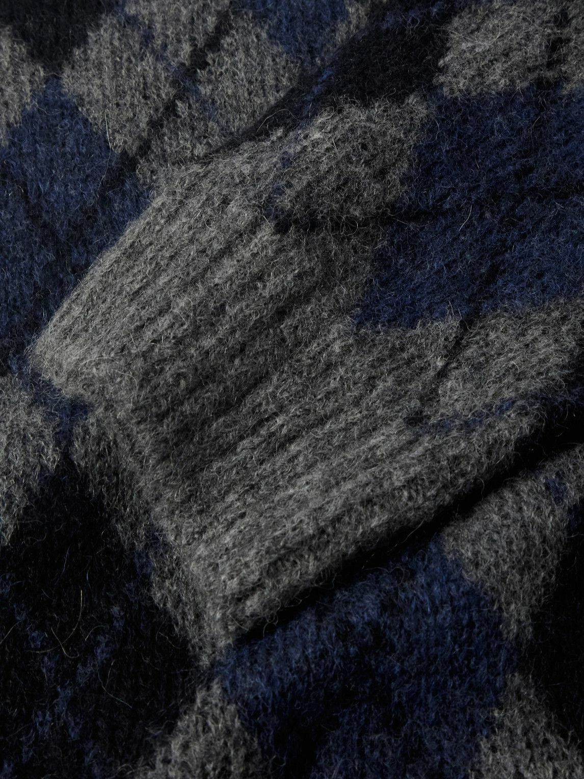 Our Legacy - Evening Argyle Brushed Alpaca-Blend Cardigan