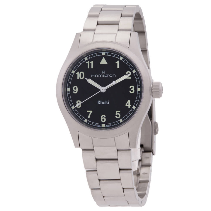 Photo: Hamilton Khaki Field Quartz Black Dial Watch H69401130