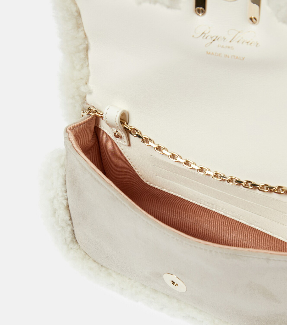 ショルダーバッグ・ポシェット Roger Vivier Jeu de Fille Clutch in leather White Roger Vivier Jeu De Fille Leather Clutch Bag in White | Lyst