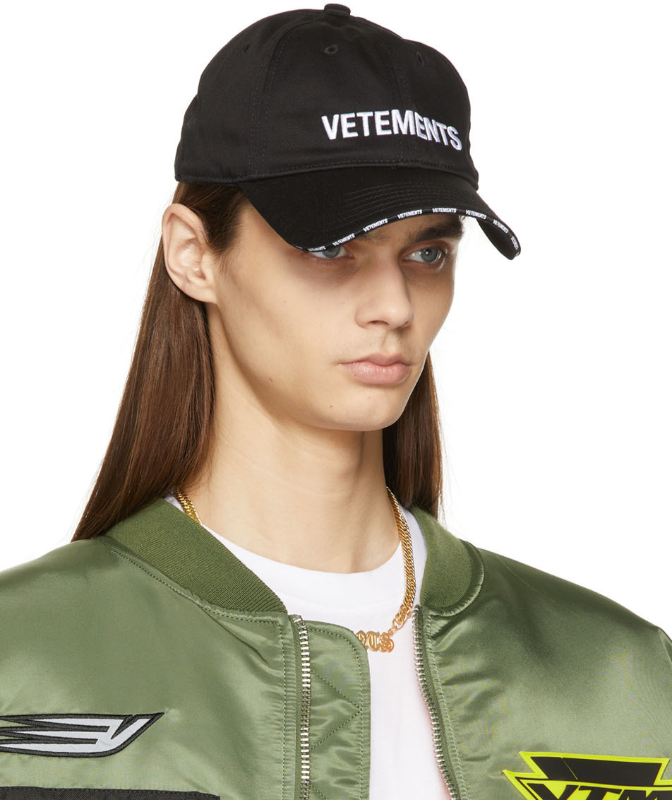 VETEMENTS Black Classic Logo Cap Vetements