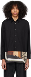 Comme des Garçons Homme Black Printed Shirt