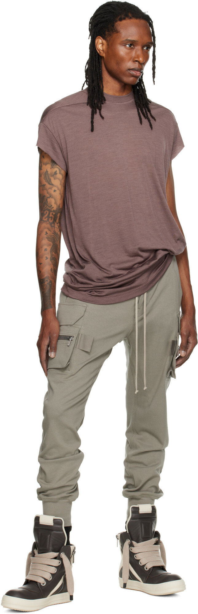 Rick Owens Taupe Tower Mastodon Cargo Pants