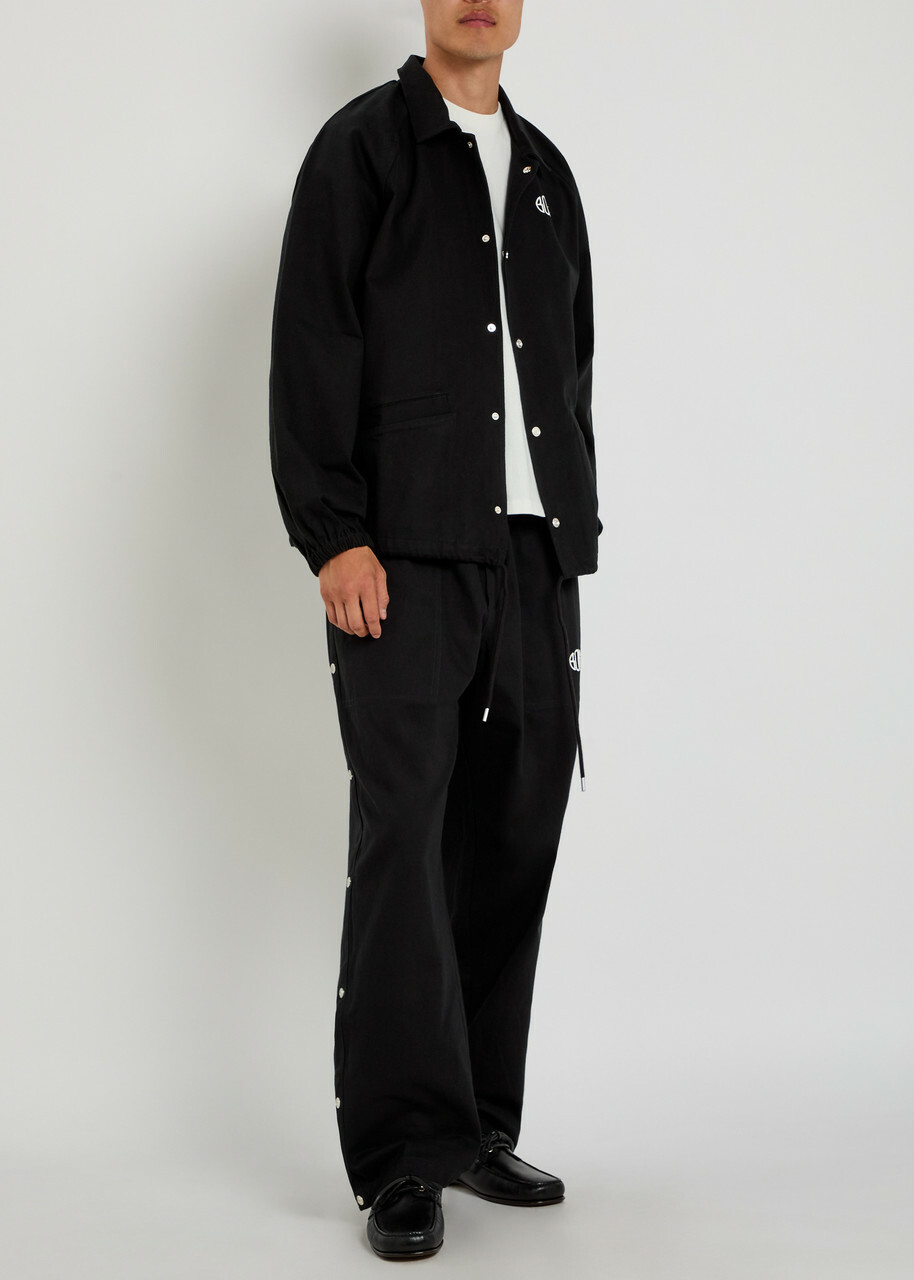 Bode Logo-embroidered Cotton-twill Track Jacket Black