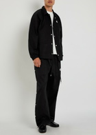 Bode Logo-embroidered Cotton-twill Track Jacket Black