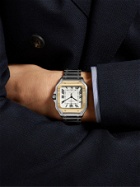 Cartier - Santos Automatic 39.8mm 18-Karat Gold Interchangeable Stainless Steel and Leather Watch, Ref. No. W2SA0006