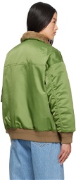 Nike Jordan Green Zip Bomber Jacket